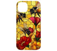 Golden Honey Bees and Poppy Design Case for iPhone 14 Plus