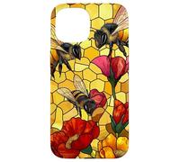 Golden Honey Bees and Poppy Design Case for iPhone 15