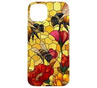 Golden Honey Bees and Poppy Design Case for iPhone 15 Plus