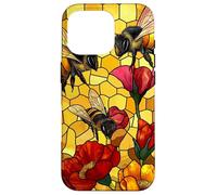 Golden Honey Bees and Poppy Design Case for iPhone 16 Pro