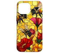Golden Honey Bees and Poppy Design Case for iPhone 16 Pro Max