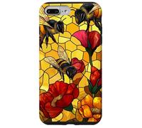 Golden Honey Bees and Poppy Design Case for iPhone 7 Plus/8 Plus