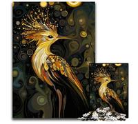 Golden Hoopoe Klimt Style1000 Piece Jigsaw Puzzle Puzzles for Adults for Teenagers Teens Ideal Birthday 1000 PCS(38x26cm)