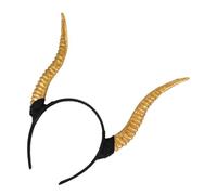 Golden Horn Headband Photo Props for Women Halloween Cosplay Party | Plastic Resin Build, Comfortable One Size Fits Most, Decorative Charm, Teen and Adult Dress up Accessory