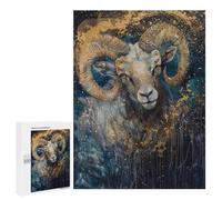 Golden Horned Ram Painting Puzzle 1000 Teile Schwer Puzzle Spielzeug Lernspiel Impossible Herausforderungsspielzeug Für Erwachsene Kinder 500 PCS