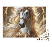 Golden Horse 1000 Piece Jigsaw Puzzles for Adults - Challenging Brainteasing Adults Jigsaw Puzzle, 1000pcs Puzzle for Home Decoration 52x38cm/1000pcs