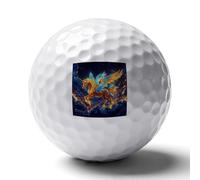Golden Horse With Wings Personalized Golf Balls Gifts for Men Golfers Distance Straighter Shots