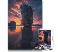 Golden Hour Bond Island Jigsaw Puzzle 1000 Educational Fun Learning Activity Game Perfect Thoughtful Gift for Any Occasion Size 50x75cm