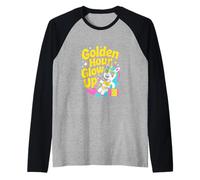 Golden Hour Glow Up Summer Unicorn Aesthetic Raglan Baseball Tee