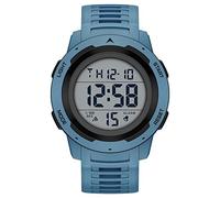 GOLDEN HOUR Mens Waterproof Digital Sport Watches Wide Screen Easy Read Display Military Style with Rubber Strap