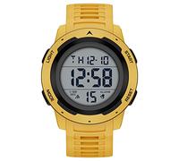 GOLDEN HOUR Mens Waterproof Digital Sport Watches Wide Screen Easy Read Display Military Style with Rubber Strap