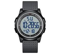 GOLDEN HOUR Ultra-Thin Minimalist Sports Waterproof Digital Watches Men with Wide-Angle Display Rubber Strap Wrist Watch for Men Women