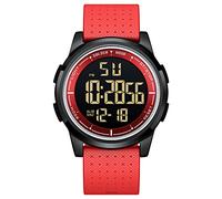 GOLDEN HOUR Ultra-Thin Minimalist Sports Waterproof Digital Watches Men with Wide-Angle Display Rubber Strap Wrist Watch for Men Women