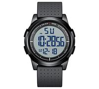 GOLDEN HOUR Ultra-Thin Minimalist Sports Waterproof Digital Watches Men with Wide-Angle Display Rubber Strap Wrist Watch for Men Women