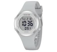 GOLDEN HOUR Waterproof Sport Women's Digital Chronograph Silicone Strap Watch, Grey