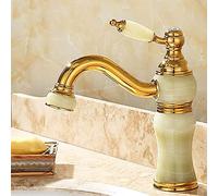 Golden Household Rotating Faucet Minimalist Light Luxury Faucet Hand Wash Basin Hot and Cold Water Water-tap Vessel Faucet (Coffee)