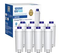 GOLDEN ICEPURE Coffee Machines Water Filter Compatible with De'Longhi DLSC002, SER3017 & 5513292811,De Longhi,ECAM, Esam, ETAM, BCO, EC-Series (8 Count (Pack of 1))