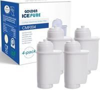 GOLDEN ICEPURE Fully Automatic Coffee Machine Water Filter for Siemens® EQ Series, EQ3/EQ6/EQ9, EQ500, S700, Brita® Intenza 575491, Bosch® TCZ7003, NSF Certified, 4 Pieces