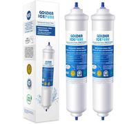 GOLDEN ICEPURE Refrigerator Water Filter Compatible with Samsung DA29-10105J, DA29-10105J HAFEX/EXP, DA99-02131B, WSF-100, EF9603, HAIER LG Inline Refrigerator, 2 Pieces