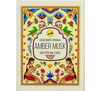 Golden India Amber Musk High Perfume Backflow Incense Cones