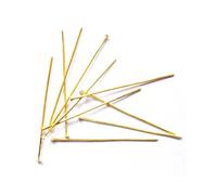 Golden Iron 0.7mm x 45mm Flat Head Pins for Jewellery Making (Pack of 200+)
