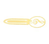 Golden Iron Bookmark Page Marker Musical Note for Guestbook