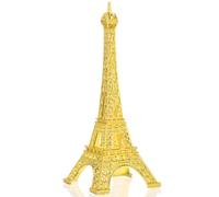 Golden Iron Eiffel Tower Model Ornament, 5.11 Inch Landmark for Home Decoration, Desktop Display, Souvenir, and Photography Prop