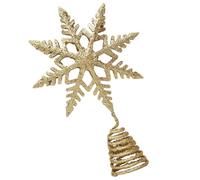 Golden Iron Snowflake Christmas Tree Topper for Decorations