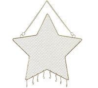 Golden Iron Wall-mounted Earring Display Holder for Jewelry