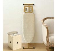 Golden Ironing Board, Foldable Compact Ironing Board with Iron Rest, Stable 7-Level Adjustable Height, Thick Cotton Cover, Space-Saving Laundry Room & Small Spaces(E)