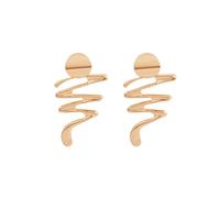 Golden Irregular Wavy and Round Stud Earrings for Women, Sunset Ocean-Like Earrings, Minimalist, Gift to Present