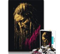 Golden Jesus 1000 Piece Jigsaw Puzzles for Teenagers,Toys Educational Games Stress Relieving Suitable for Desktop Decoration (38x26cm)