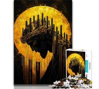 Golden Jesus Jigsaw Puzzles 1000 Pieces for Adults Teens,Learning Educational Toy for Is Ideal As A Gift for The Whole Family (38x26cm)