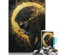 Golden Jesus Jigsaw Puzzles for Adults 1000 Piece,Challenging Game Toys Every Piece Is Unique - Challenging Family Fun Game 38x26cm