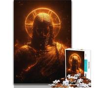 Golden Jesus JigsawPuzzle 1000 Pieces for Adults,Challenging To Complete But Fun And Humorous Unique Home Decor And Gifts (38x26cm)