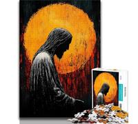 Golden Jesus JigsawPuzzle 1000 Pieces for Teenagers,Educational Games Home Decoration Deal As Gifts for The Whole Family 38x26cm