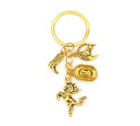 Golden Keychain, Exquisite Western Cowboy Hat, Boot and Horse Ornaments, Lucky Gift for Women, Gift for Mother and Best Friend