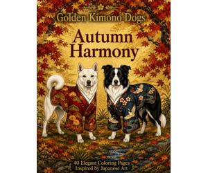 Golden Kimono Dogs: Autumn Harmony