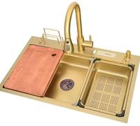 Golden Kitchen 304 Stainless Steel Sink Basin Includes Accessories(60x46x22cm)