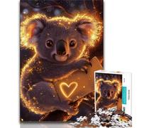 Golden Koala Adult Puzzles 1000 Pieces,Help The Brain Exercise Addictive Toys to Cultivate Patience Unique Challenge Game 75x50cm