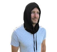 Golden Kocoon® -E-M-F Hood in Black with EcoShield™ Tech Bamboo Lyocell Faraday Fabric Silver Liner-Hood Part only-Cover Head & Neck -5 g, Cell Towers,Bluetooth,Smart Meters &WiFi -Cocoon Hat Beanie,