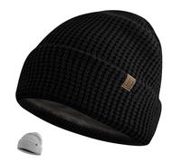 Golden Kocoon - Organic Cotton Faraday Beanie in Black, with a Bamboo Faraday Fabric Liner - Cocoon Yourself Hat Cap