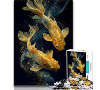 Golden Koi 1000 Piece Jigsaw Puzzle for Adults Teens,Learning Educational Toys Family Games Birthday Present,Gifts 38x26cm