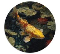 Golden Koi Flows Down The Water Rätsel Für Erwachsene |lotus| 1000pcs (67.5x67.5cm) Puzzles Lernspiele Home Decor Puzzles