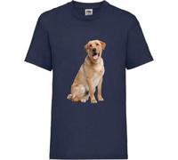 Golden Labrador Dog Pet Family Forever Adult T Shirt Various Sizes And Colours (Navy Blue, L)