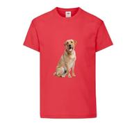 Golden Labrador Dog Pet Family Forever Adult T Shirt Various Sizes And Colours (Red, M)