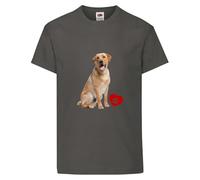 Golden Labrador Dog Pet Friends Forever Family Adult T Shirt Various Sizes And Colours (Graphite, XL)