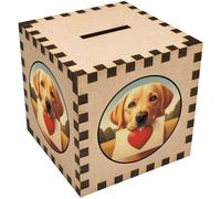 'Golden Labrador Love Note' Money Box/Piggy Bank (MB00113501)