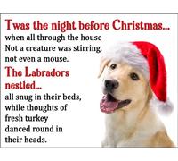 Golden Labrador pet dog funny flexible Christmas fridge magnet gift