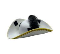Golden Lace Feathered Pirate Caps For Halloween Parties And Pretend Adventures For Halloween Dressing & Play Pirate Hat Tricorne